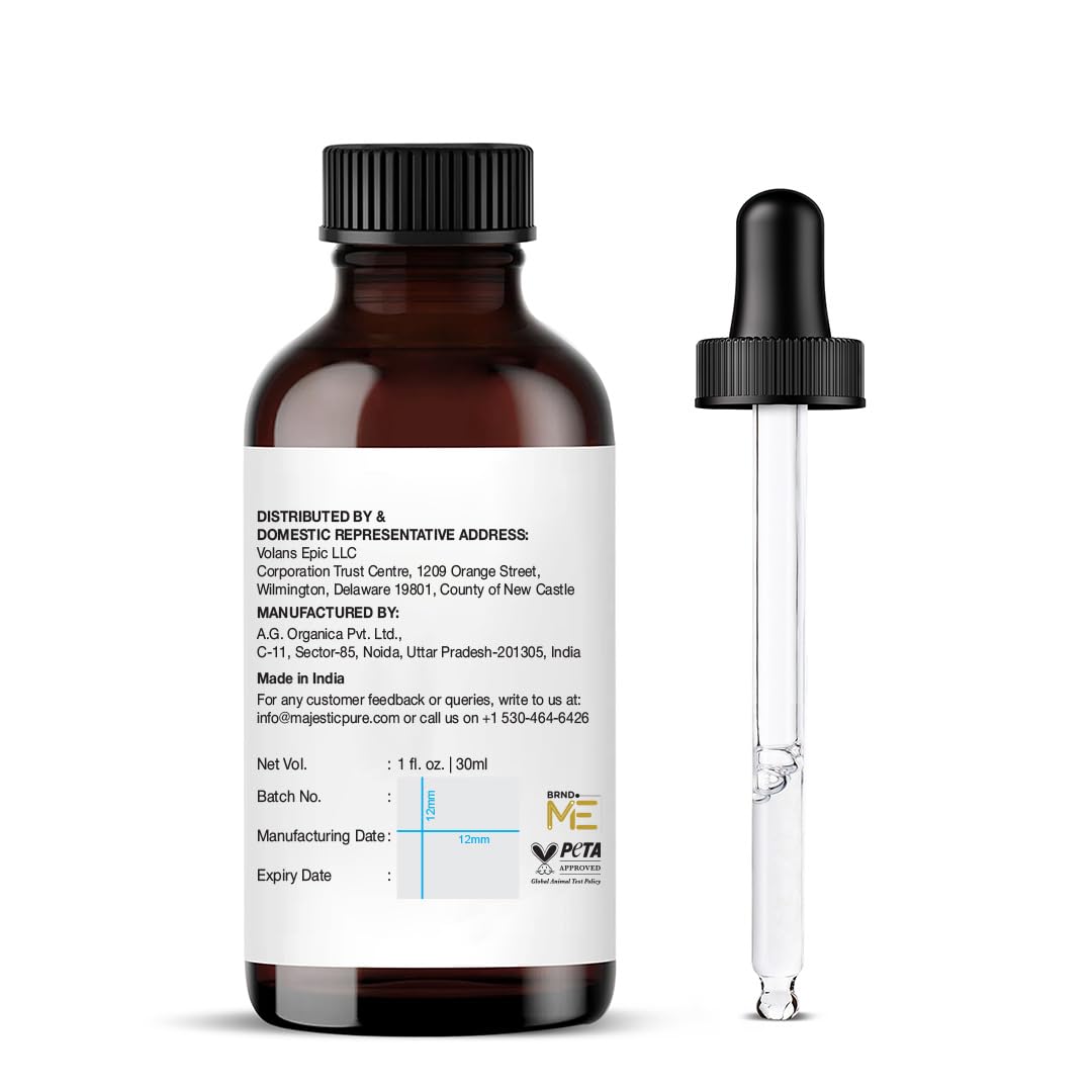 Majestic Pure Sandalwood Essential Oil with Glass Dropper - 100% Pure & Natural, 1 Fl Oz