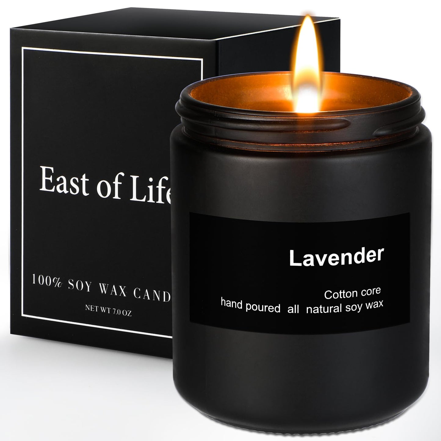 Sandalwood Scented Candle for Women — 7oz Soy Wax, Exquisite Frosted Glass, Gift-Ready