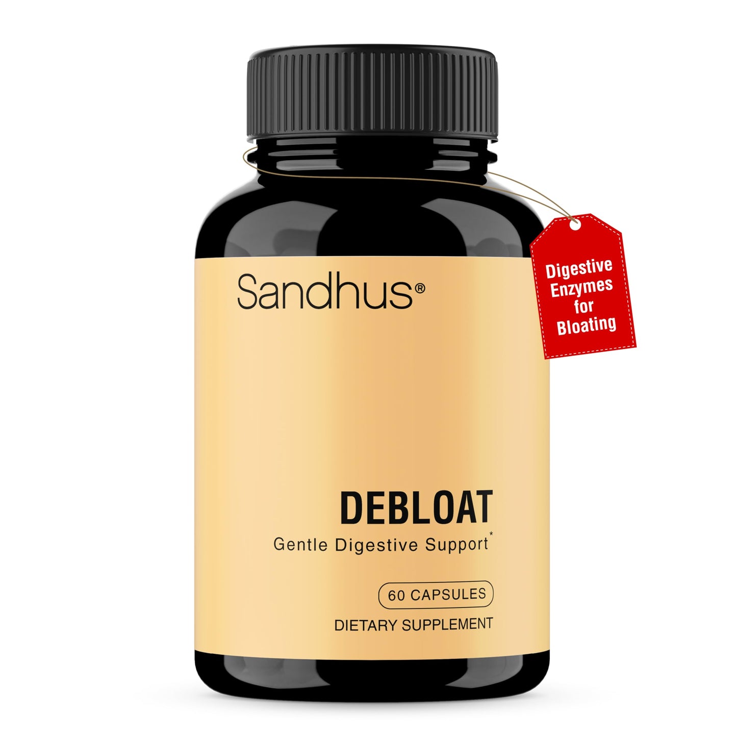 Sandhu's Debloat Digestive Enzymes Capsules | Fast-Acting Bloat Relief | 60 Count