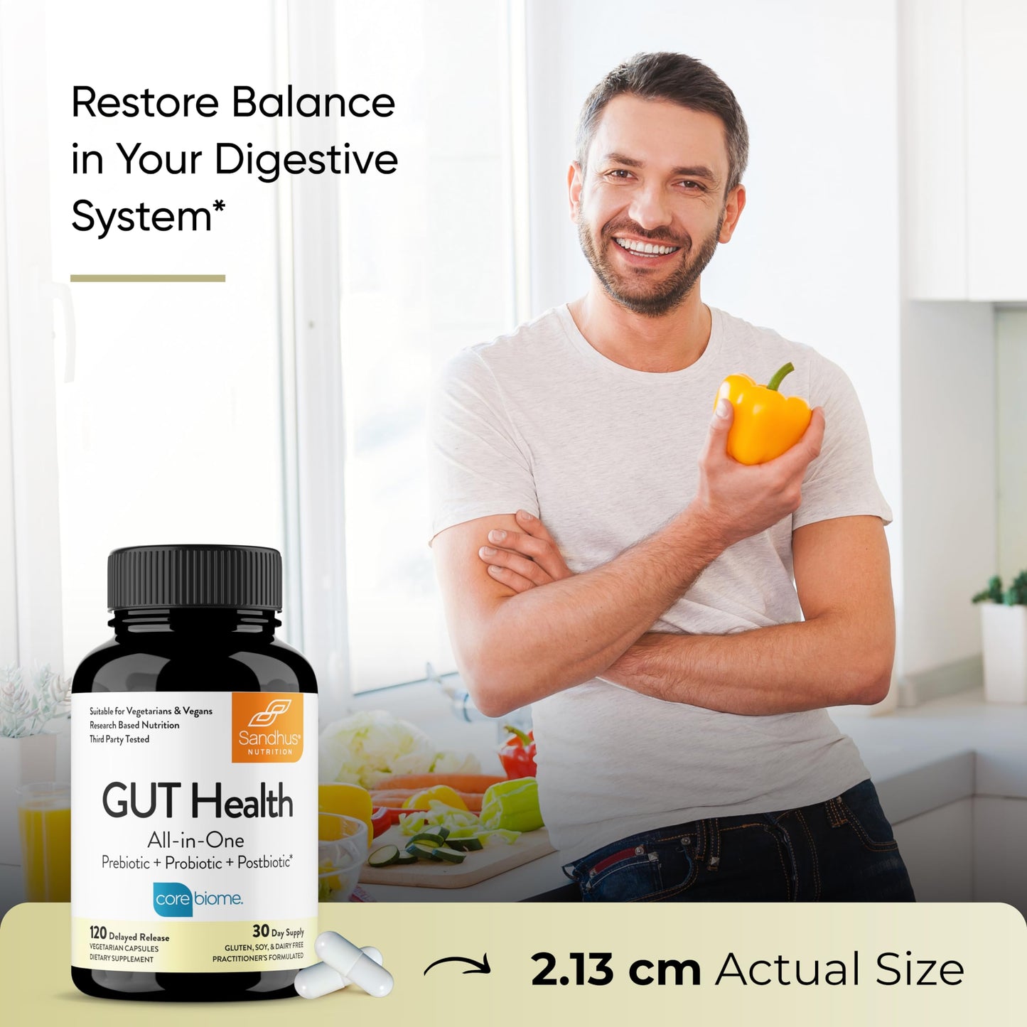 Sandhu's Gut Health: Prebiotic, Probiotic, Postbiotic & L-Glutamine