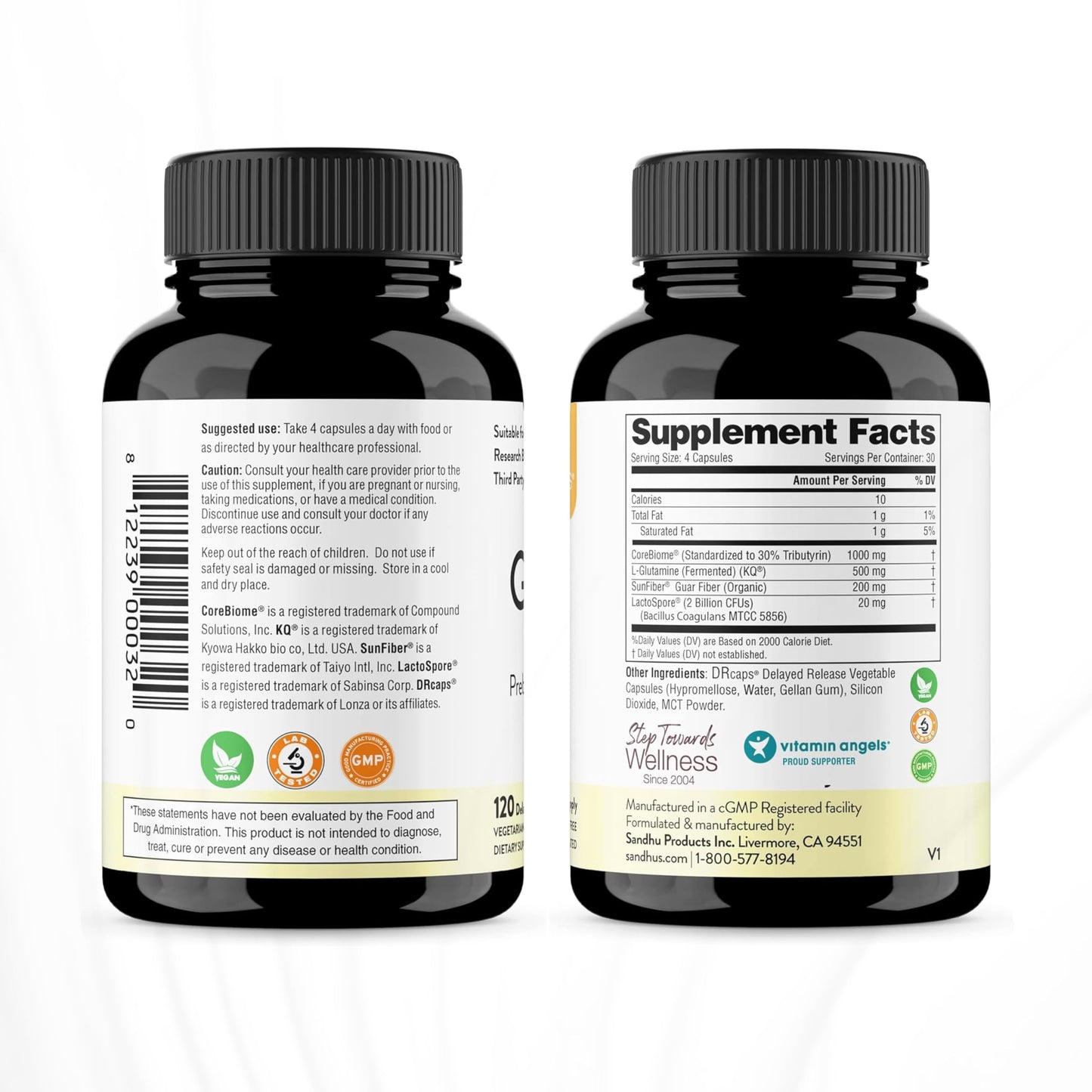 Sandhu's Gut Health: Prebiotic, Probiotic, Postbiotic & L-Glutamine