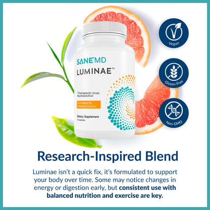 SANE MD Luminae 7-Keto DHEA Supplement - Lower Set-Point Weight (15 Count)