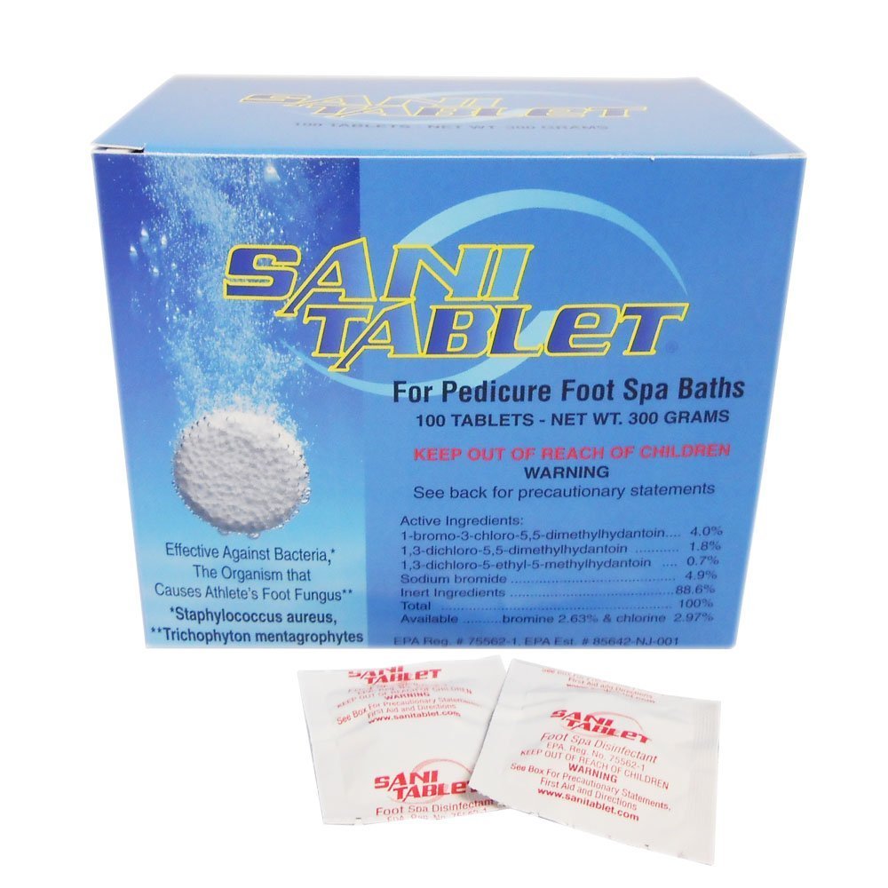 SANI CARE Sani-Tablet 100 Tablets (Model SAN0100) - Foot Spa Disinfection
