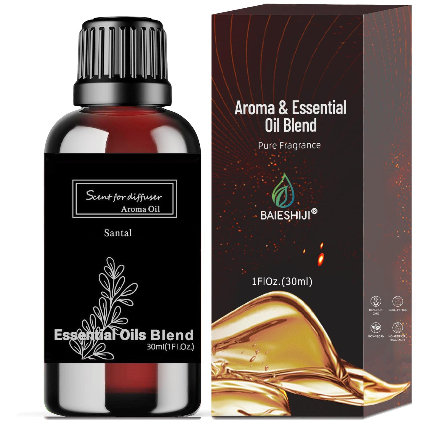 Santal Essential Oil – Luxury Hotel Inspired Diffuser Oil | Sandalwood, Cedarwood & Musk | 30ml
