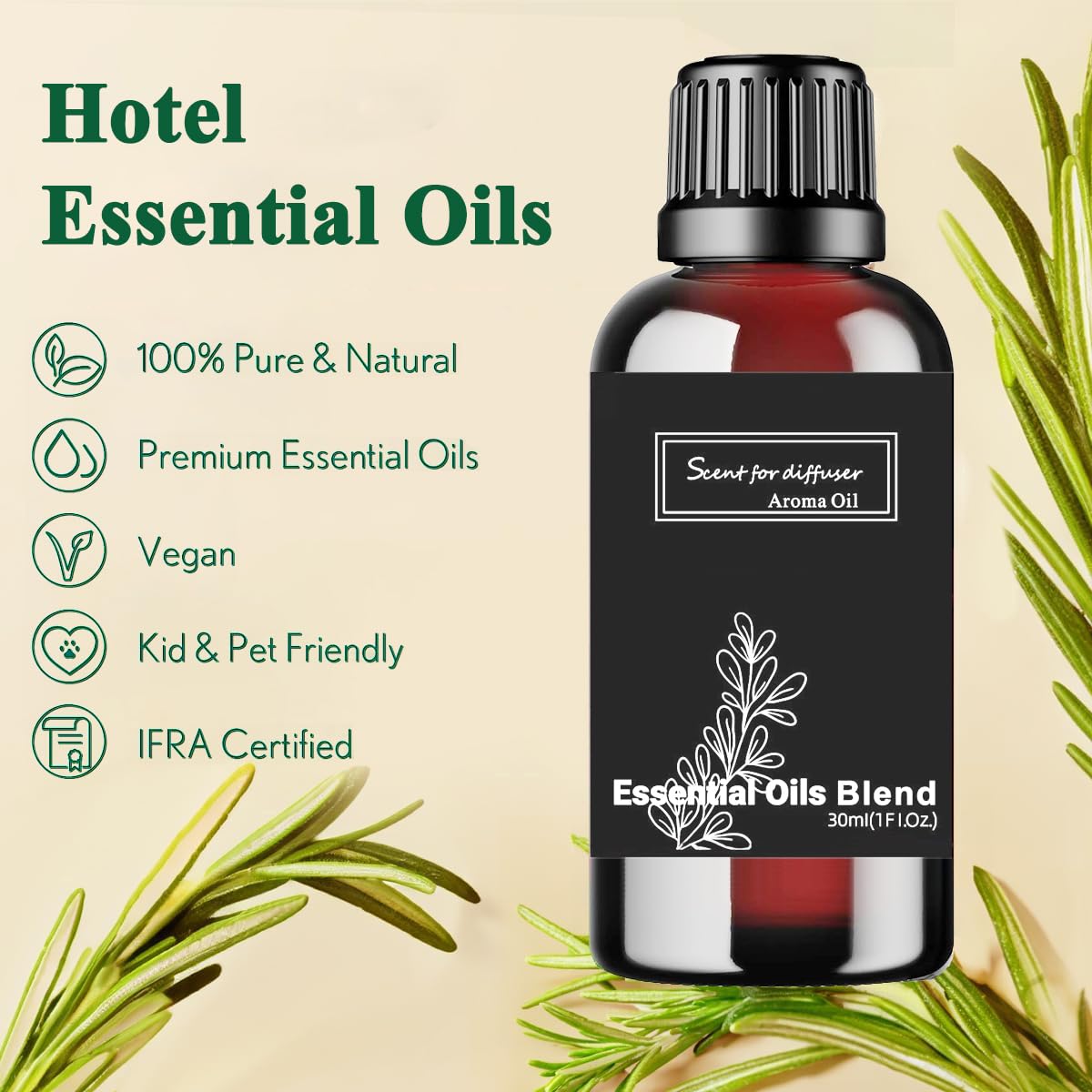Santal Essential Oil – Luxury Hotel Inspired Diffuser Oil | Sandalwood, Cedarwood & Musk | 30ml