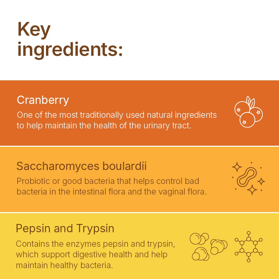 Santo Remedio Urinary Tract — Vegan Dietary Supplement for Women, Cranberries, Probiotics & Enzymes | 30 Servings