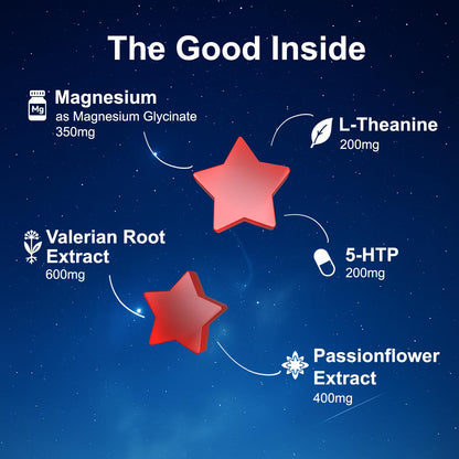 Satnkemi Sleep Gummies for Adults - Melatonin-Free Sleep Aid (Valerian, L-Theanine, Magnesium)