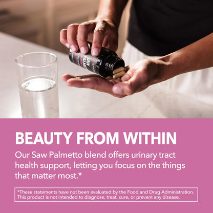 Saw Palmetto for Women with Biotin 5000mcg | DHT Blocker for Hair, Skin & Nails