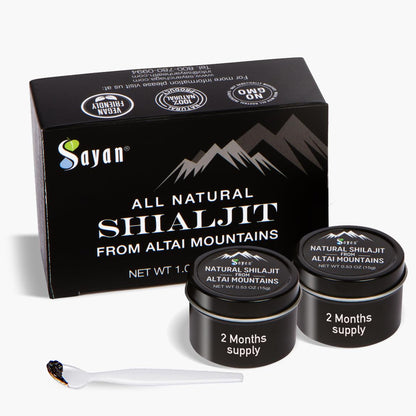 Sayan Pure Altai Shilajit Resin 30g | 4-Month Supply | Organic Fulvic Acid
