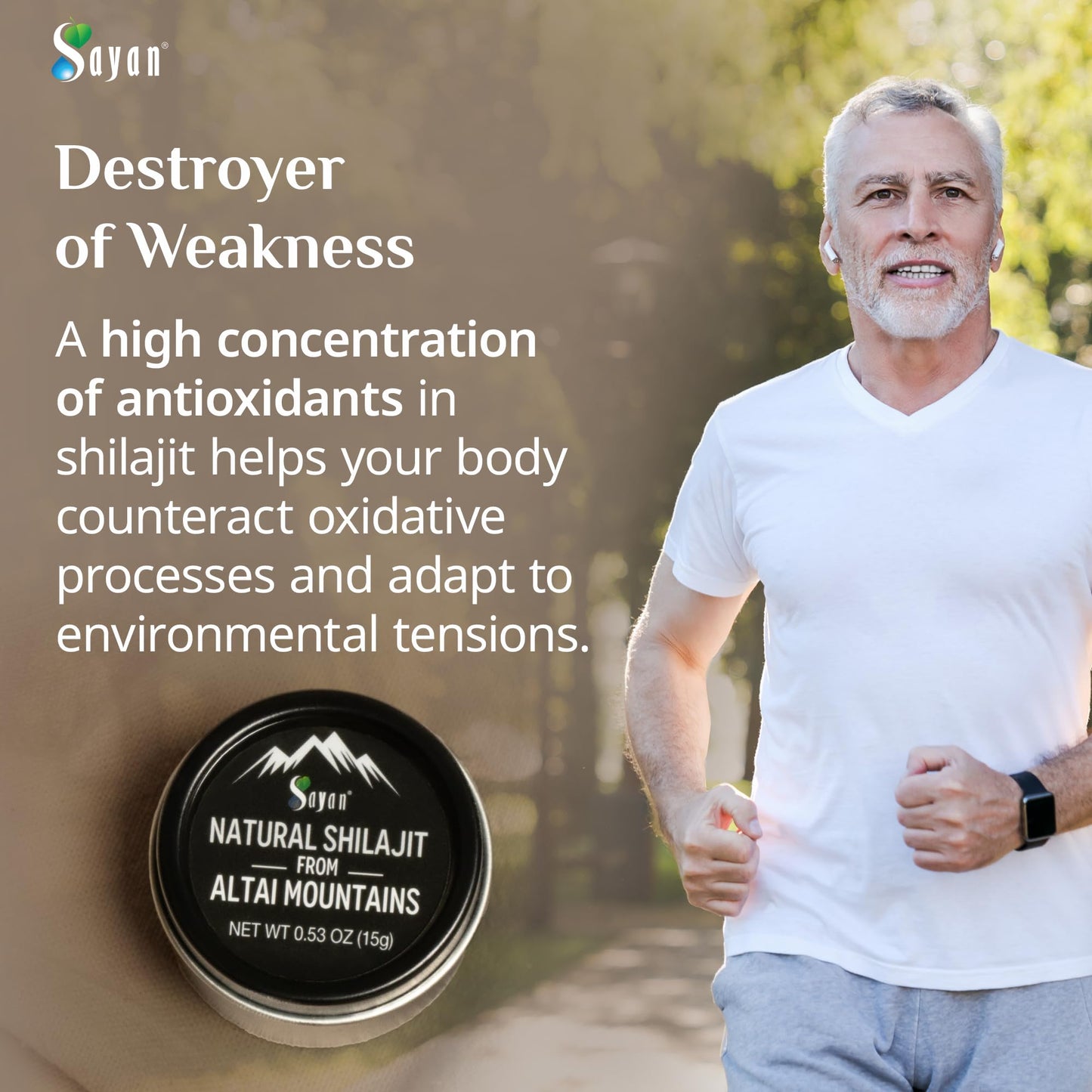 Sayan Pure Altai Shilajit Resin 30g | 4-Month Supply | Organic Fulvic Acid
