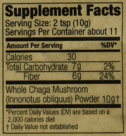 Sayan Siberian Coarse Chaga Powder – 4 oz (113 g) – Wild Harvested, Non-GMO