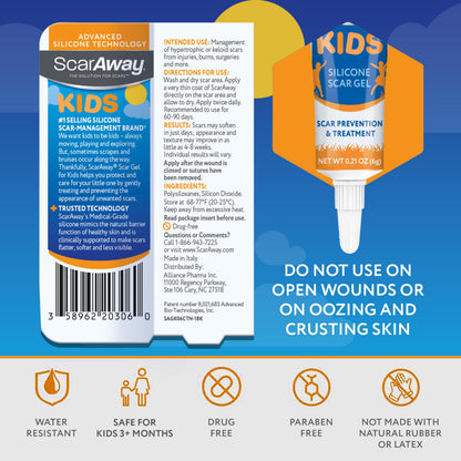 ScarAway Kids Silicone Scar Gel – Medical-Grade, 6g, Improves Scar Color & Texture