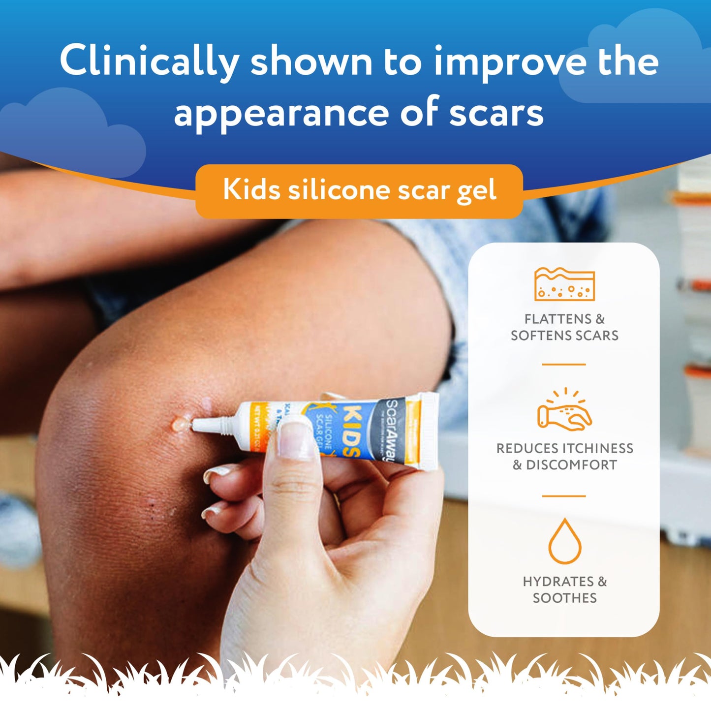 ScarAway Kids Silicone Scar Gel – Medical-Grade, 6g, Improves Scar Color & Texture