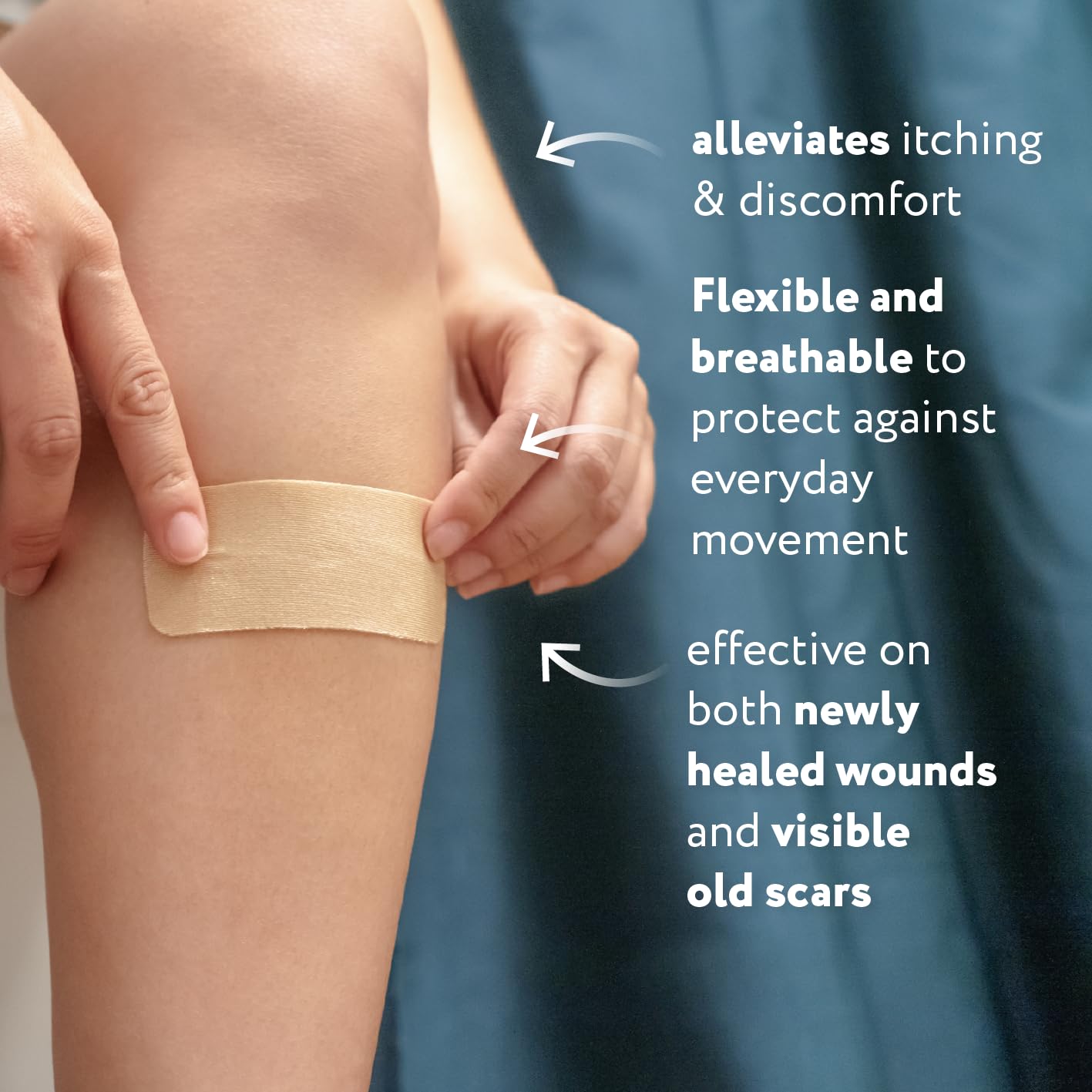 ScarAway Advanced Silicone Scar Sheets – Medical-Grade, Reusable 1.5x3 Inch Scar Treatment (8 Tan Sheets)