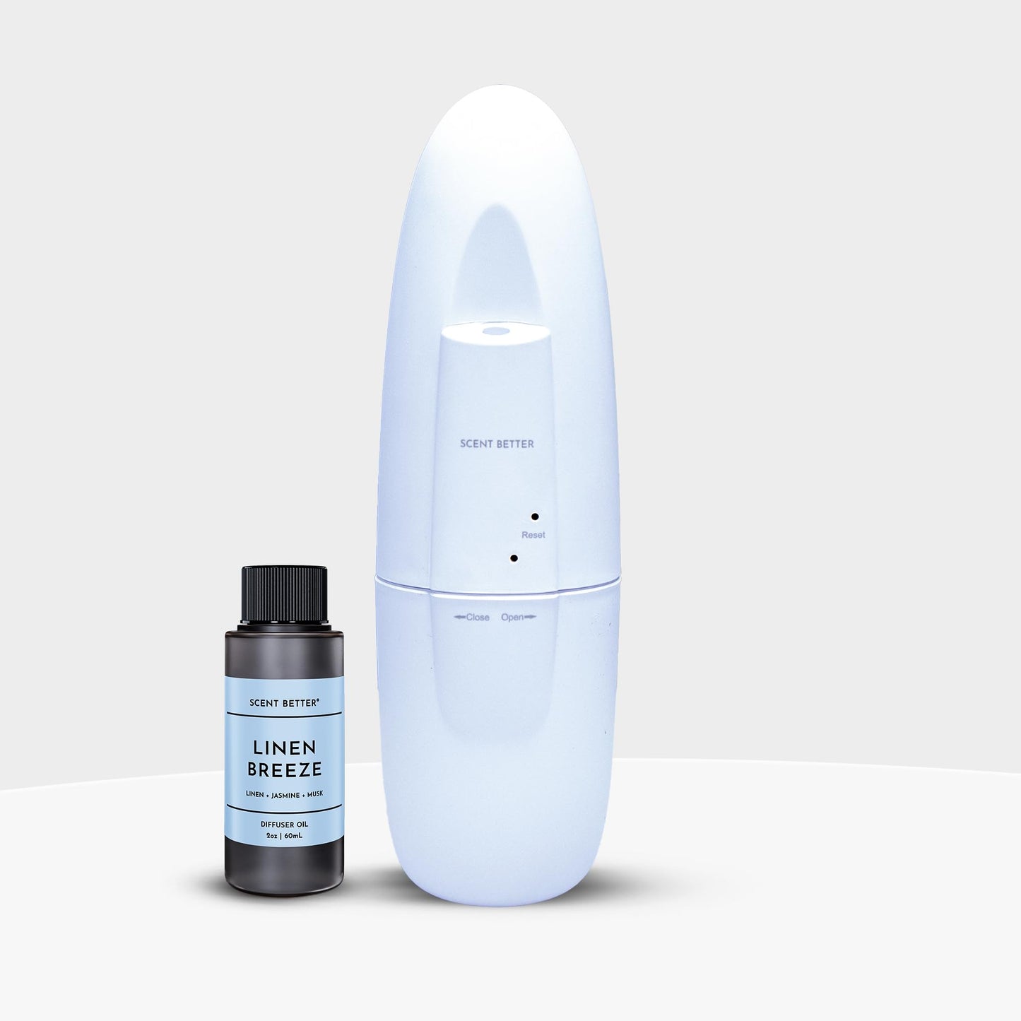 Scent Better Plug In Diffuser – 500 sq ft Coverage + Free Linen Breeze (60 mL)