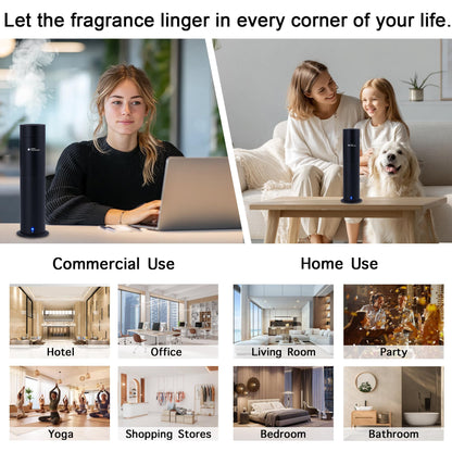 Hotel Waterless Scent Diffuser – Scent Collection, 6 Hotel Scents, Nebulizing, Open System, 700 Sq Ft