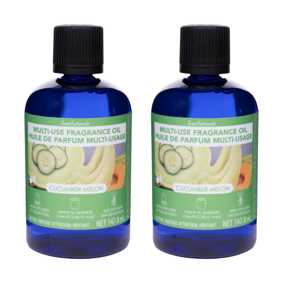 ScentSationals Diffuser Oil Refill – Cucumber Melon, Set of 2, 147.8 ml each