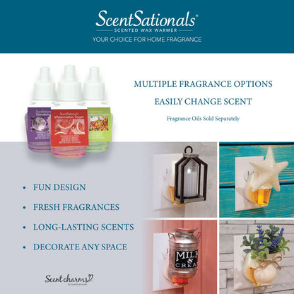 ScentSationals Scent Charm Plug-in Diffuser – Wall Aromatherapy (Shimmering Starfish)