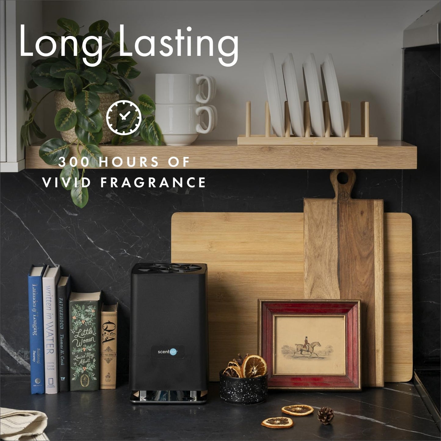 ScentAir Whisper Home Diffuser - 800 sq ft, Alexa & Google, WiFi & Bluetooth, Black