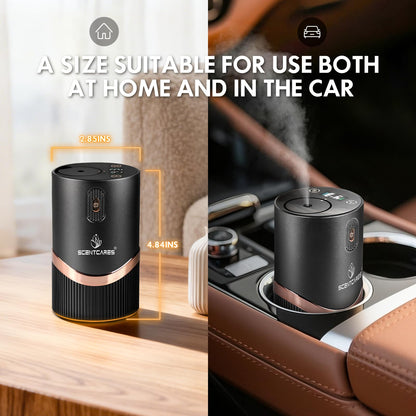 Scentcare Waterless Diffuser – Warm LED, Auto Power-Off, 4 Mist Modes