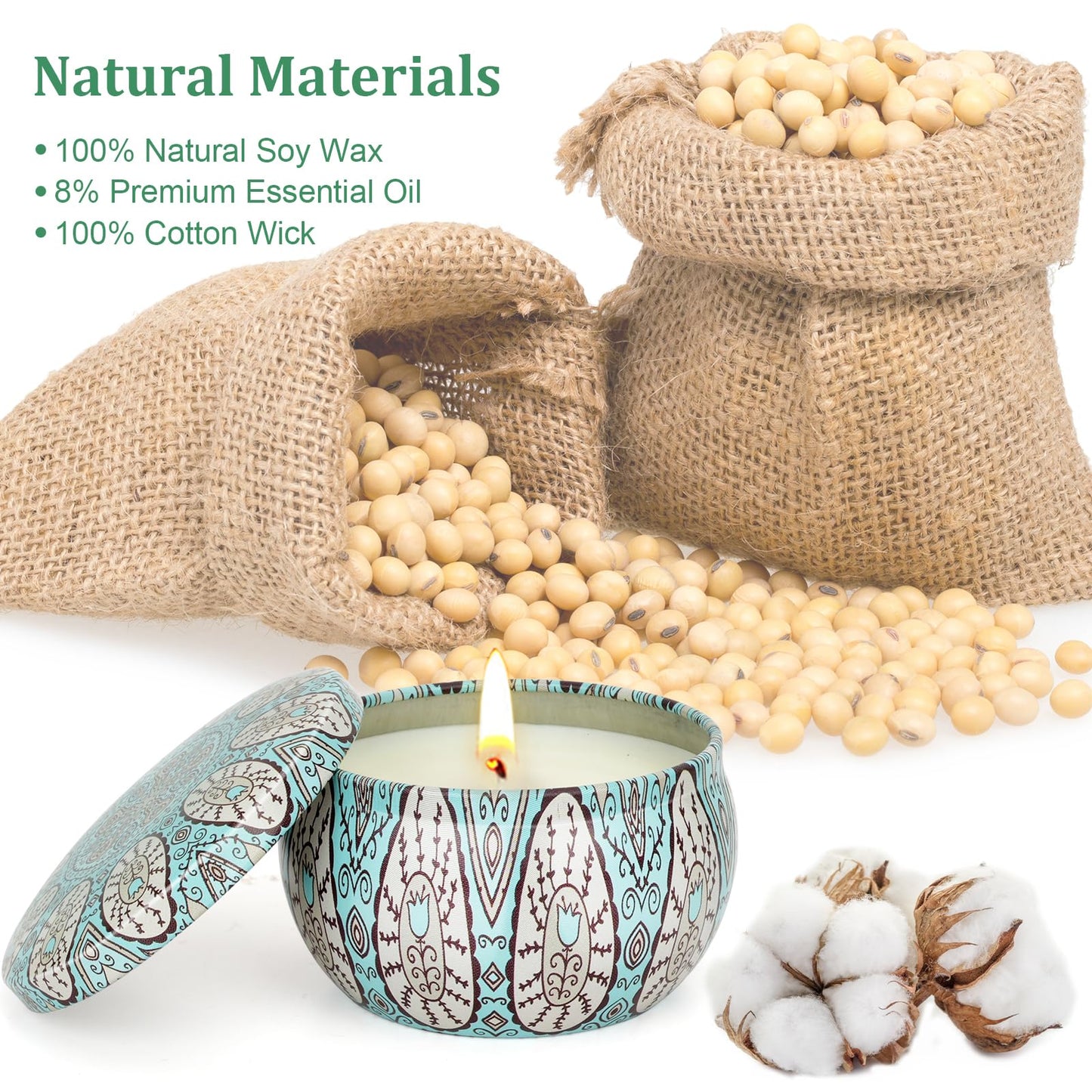 Scented Candles Gifts for Women 4 Pack – Aromatherapy Soy Wax, Up to 90 Hours