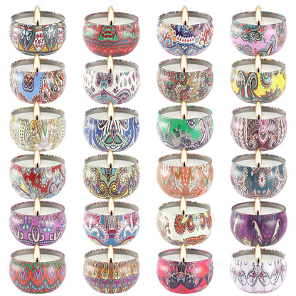 Scented Candles Gift Set – 24-Pack, 2.5 oz Soy Wax Aromatherapy