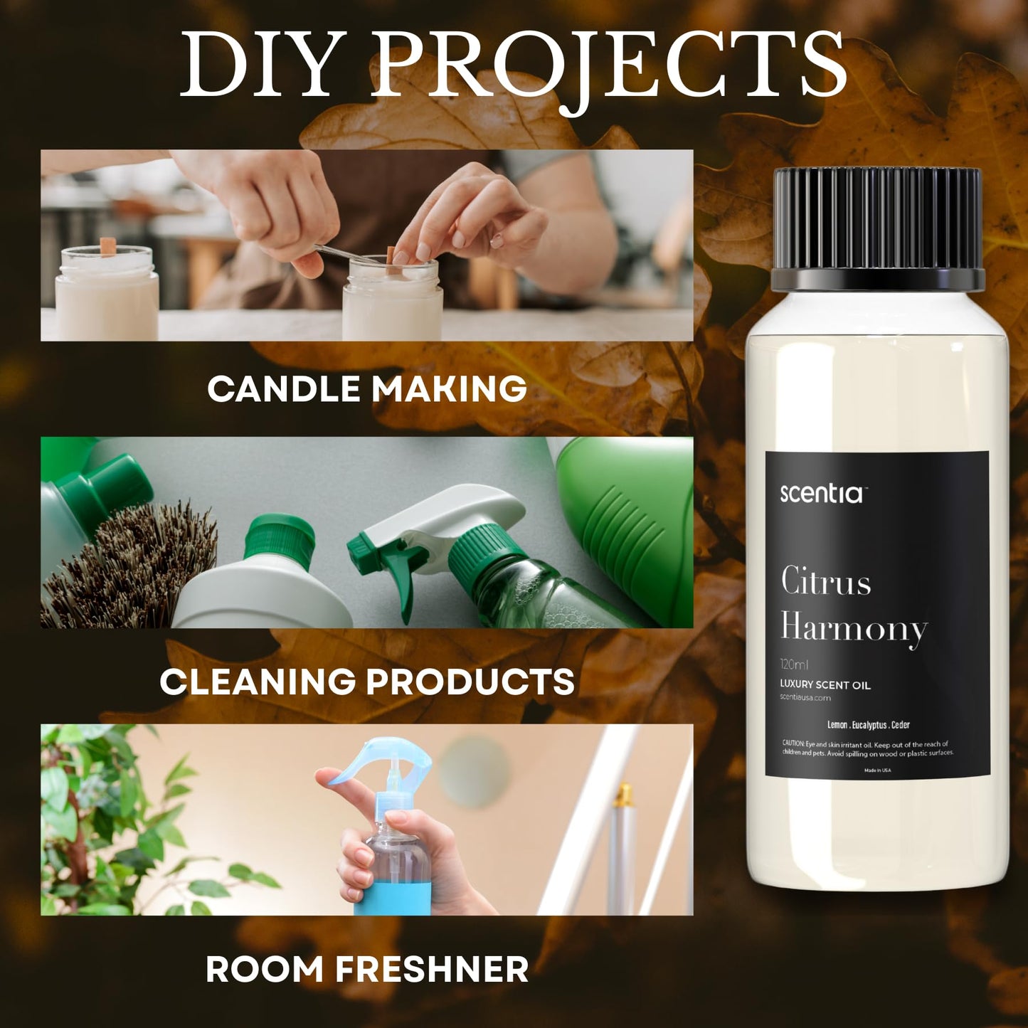 Scentia Citrus Harmony – 120ml Premium Aromatherapy Diffuser Oil