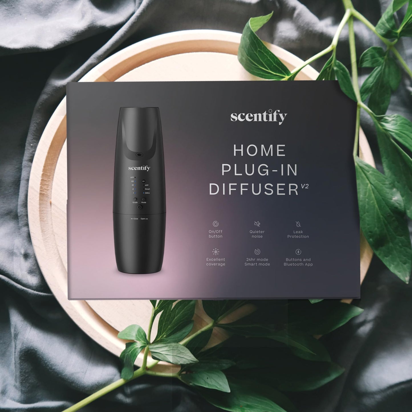 Scentify Plug-in Diffuser V2 | Bluetooth App Control for Home, Office, Spa | 800 sq ft | 100ml