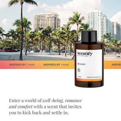 Scentify Miami Aroma Oil Refill for Diffusers – Creamy Cashmere Sandalwood Musk, 100ml