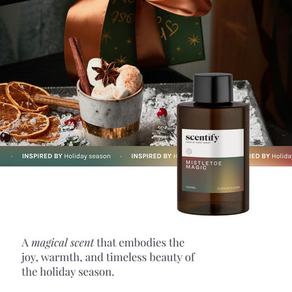 Scentify Mistletoe Magic Aroma Oil Refill for Diffusers – Pine, Oak, Moss, Clove & Cedar (100ml)