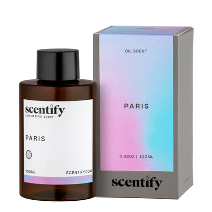 Scentify Paris Aroma Oil Refill Scent for Oil Diffusers - Berry, Floral, Amber, Powdery Scents - Luxurious Relaxing Aromatherapy Diffuser Fragrance 100ml, 3.38 oz