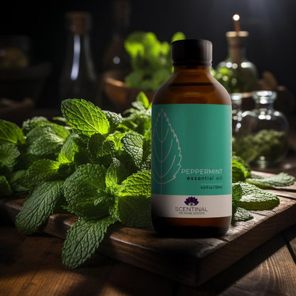 Scentinal Premium Essential Oil Kit – 4oz (120ml) Eyedropper – 100% Pure Peppermint, Lavender & Eucalyptus
