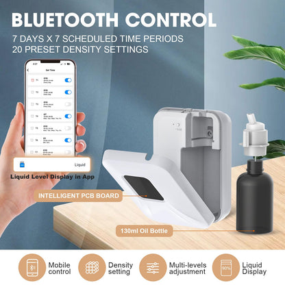 Scentiplus Smart Bluetooth Scent Diffuser — 1000 Sq Ft, Waterless Cold-Air Diffusion
