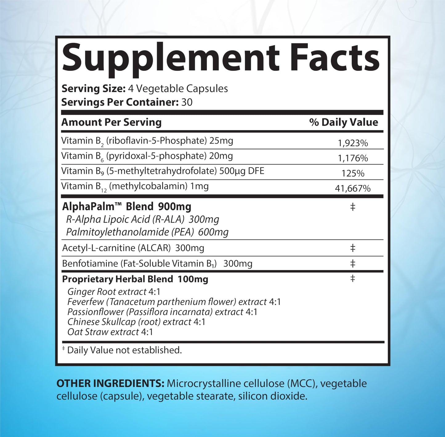 SciatiEase Sciatic Nerve Health Support Supplement | AlphaPalm, Pea, B-Complex, 300mg Alpha Lipoic Acid | 6 Bottles
