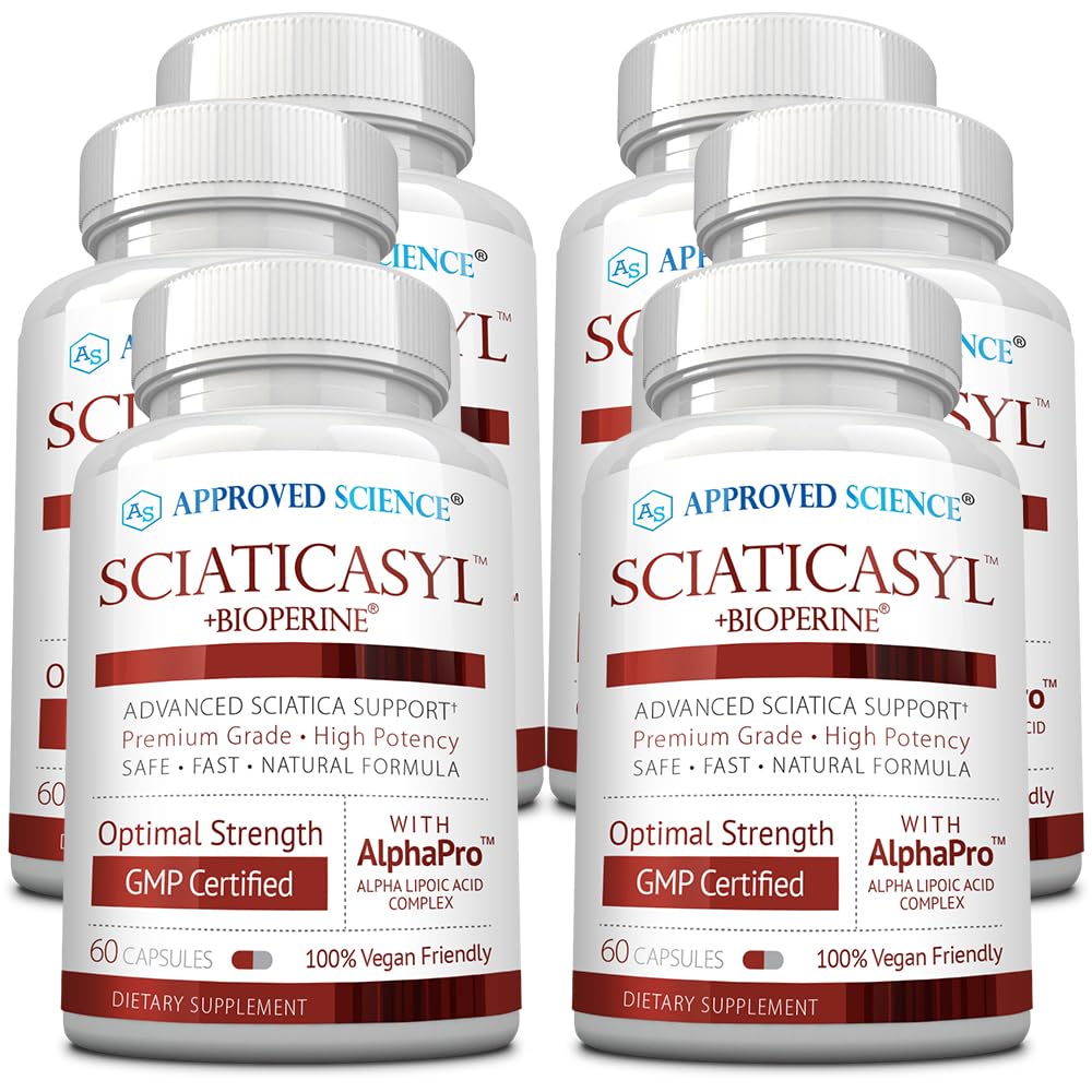Sciaticasyl by Approved Science - Optimal Sciatic Nerve Support | Vegan, 360 Capsules