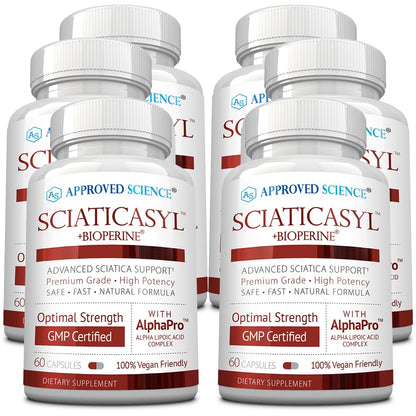 Sciaticasyl by Approved Science - Optimal Sciatic Nerve Support | Vegan, 360 Capsules