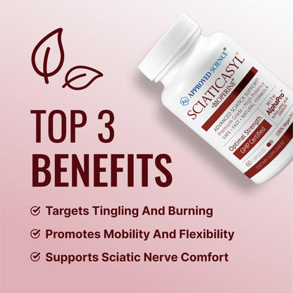 Sciaticasyl by Approved Science - Optimal Sciatic Nerve Support | Vegan, 360 Capsules