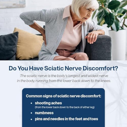 SciatiEase Sciatic Nerve Support – AlphaPalm, PEA & B-Complex, 120 Capsules