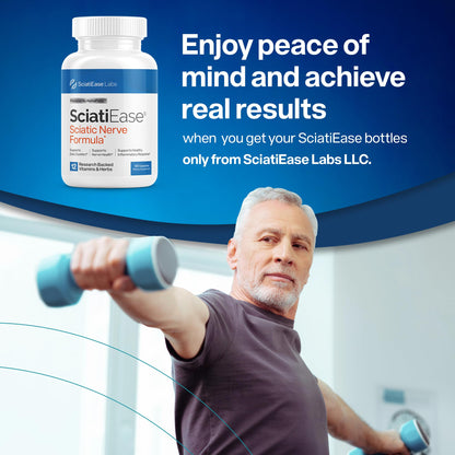SciatiEase Sciatic Nerve Support – AlphaPalm, PEA & B-Complex, 120 Capsules