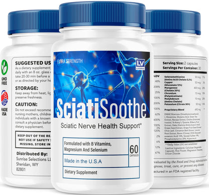 2-Pack SciatiSoothe Capsules | Official SciatiSoothe Sciatica Support