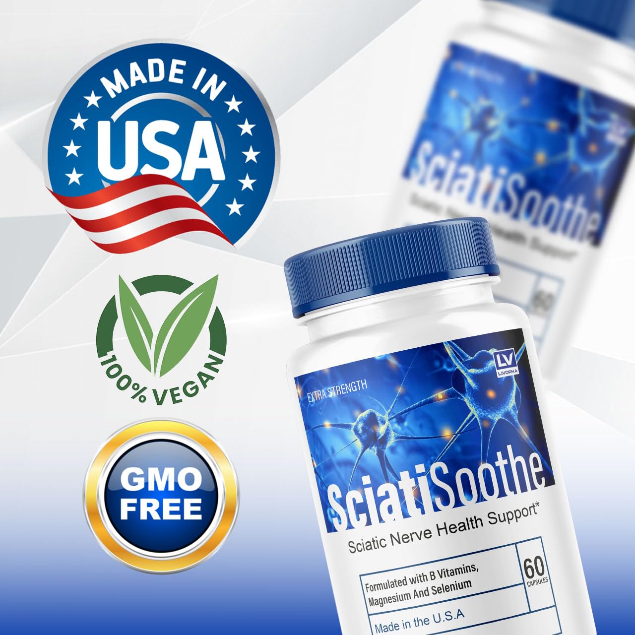2-Pack SciatiSoothe Capsules | Official SciatiSoothe Sciatica Support