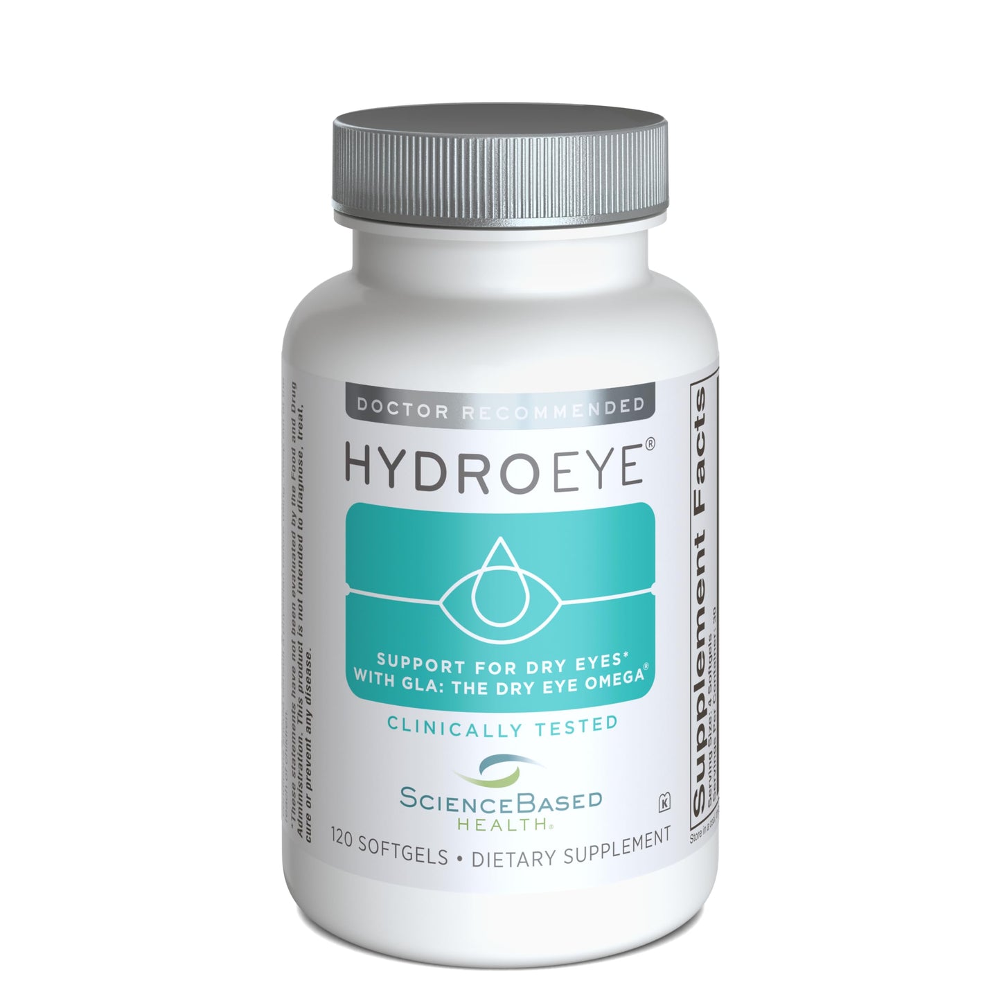 ScienceBased Health HydroEye Dry Eye Supplement – Clinically Proven GLA & Omega-3 | 120 Softgels