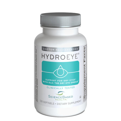 ScienceBased Health HydroEye Dry Eye Supplement – Clinically Proven GLA & Omega-3 | 120 Softgels