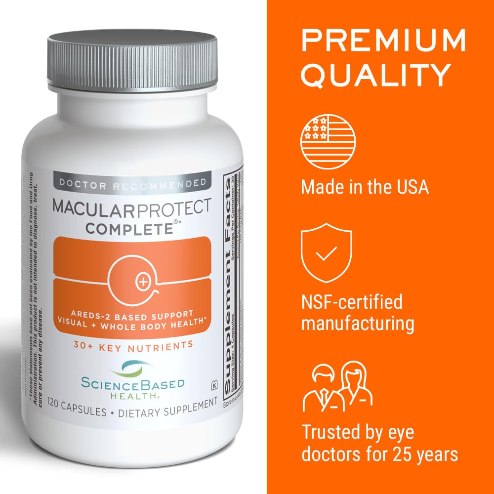ScienceBased Health MacularProtect Complete – AREDS 2 Eye Health Capsule, 120 Capsules