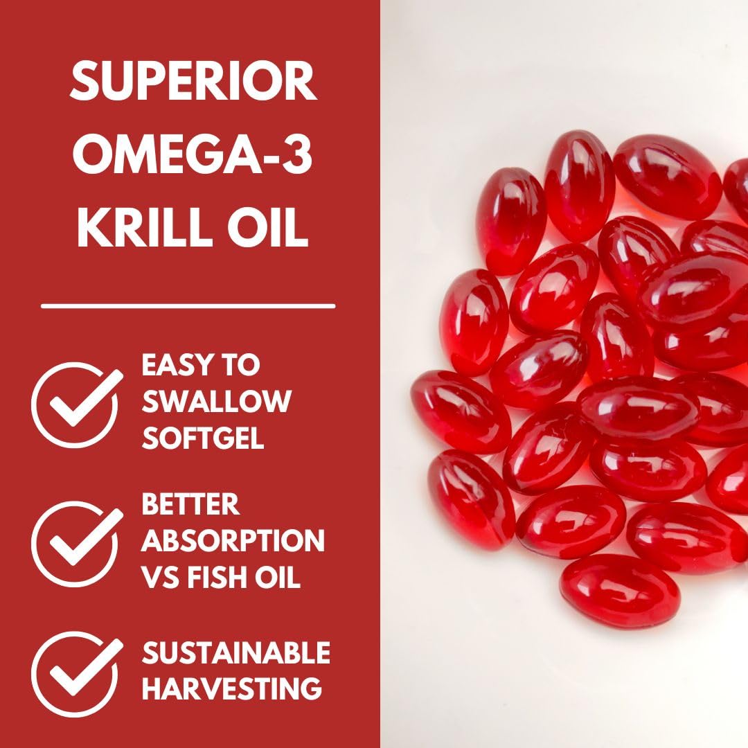 ScimeraMD KrillOilMD Antarctic Krill Oil with Astaxanthin – Heart, Brain & Joint Support | 60 CT