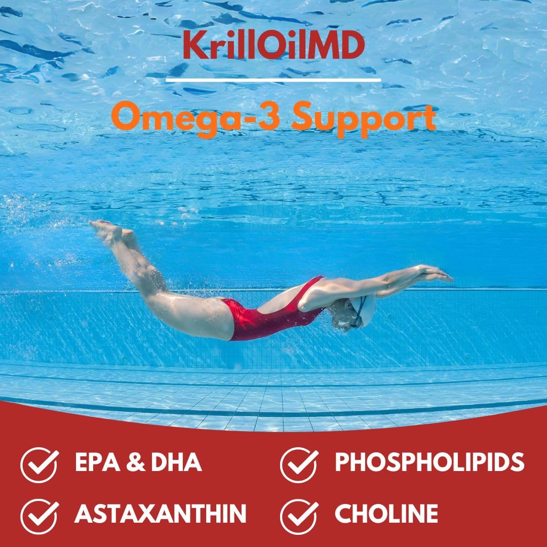 ScimeraMD KrillOilMD Antarctic Krill Oil with Astaxanthin – Heart, Brain & Joint Support | 60 CT