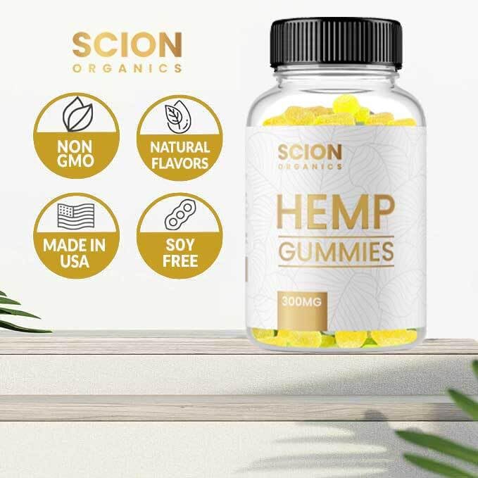 Scion Organics Hemp Gummies – Joint Health, Raspberry Flavor | 30 Gummies, 2 Pack