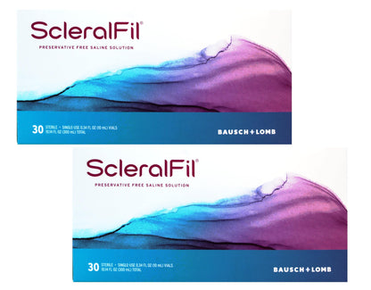 ScleralFil Preservative-Free Saline Solution – 0.34 fl oz Vials, 30 Count (Pack of 2)