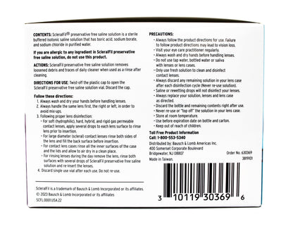 ScleralFil Preservative-Free Saline Solution – 0.34 fl oz Vials, 30 Count (Pack of 2)