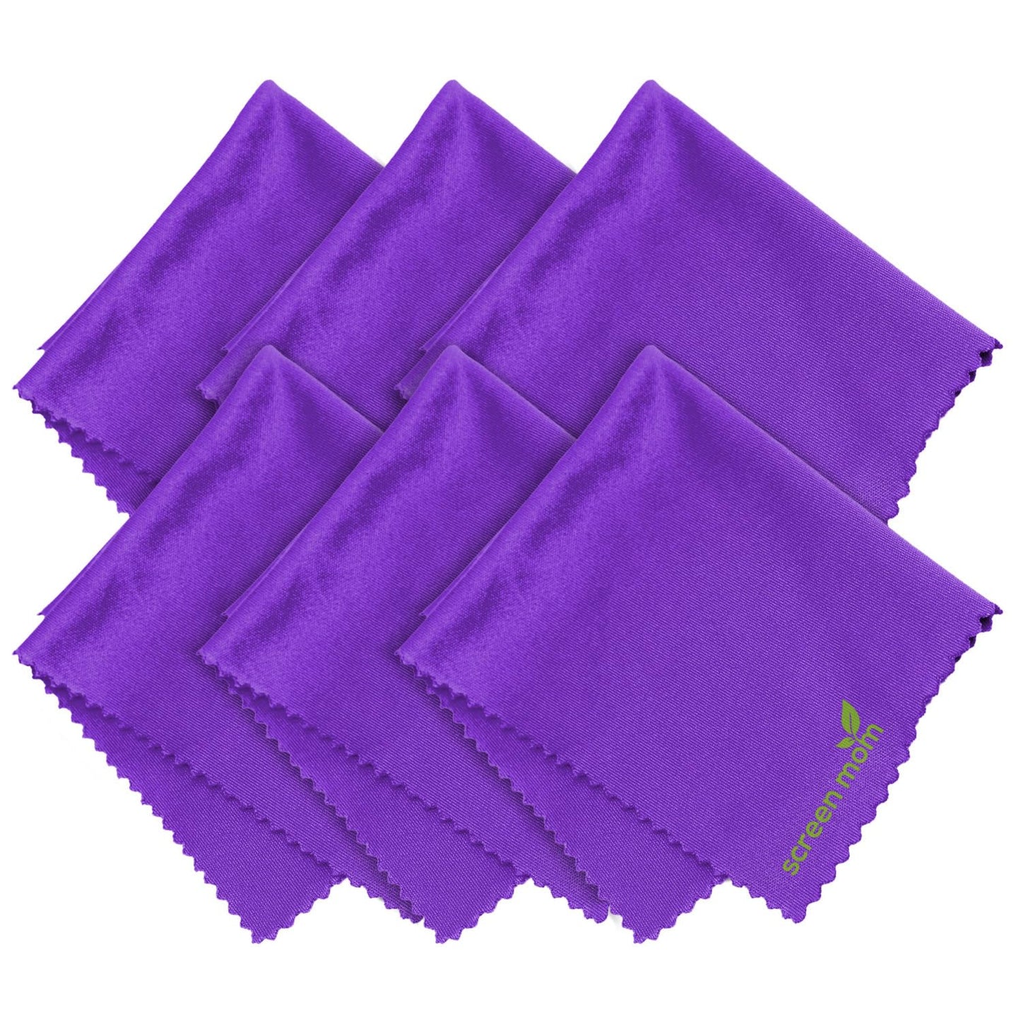 Screen Mom Purple Microfiber Cloths (6-Pack) - Screen & TV Cleaner Kit